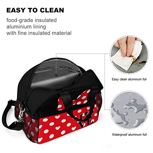 Evagmg Red Lunch Bag Reusable Lunch Box Insulated Lunch Tote With Portable For Women Men #TOP6