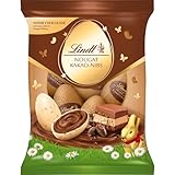 Lindt Schokolade Nougat Cacao-Nibs Eier | 90 g Beutel | Weiße Schokoladen Eier gefüllt mit Haselnusscrème | Oster Schokolade | Schokoladengeschenk | Ostereier | Schokoeier