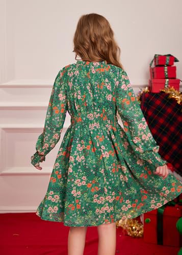 Image of GRACE KARIN Girls Long Sleeve Floral Dress Fall Winter Casual Dresses 6-14Y