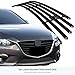 APS Compatible with Mazda 3 2014-2016 Lower Bumper Stainless Steel SS Black Billet Front Grill Grille Insert M65971H