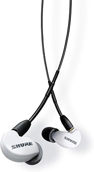 SHURE Shure AONIC 215 Wired Earphones with Mic SE215DYWH+UNI-A White, Special Edition, Sound Isolating, In-Ear, Gaming, Wireless Conversion Compatible Sold Separately, MMCX, Re-Cableable, Pro