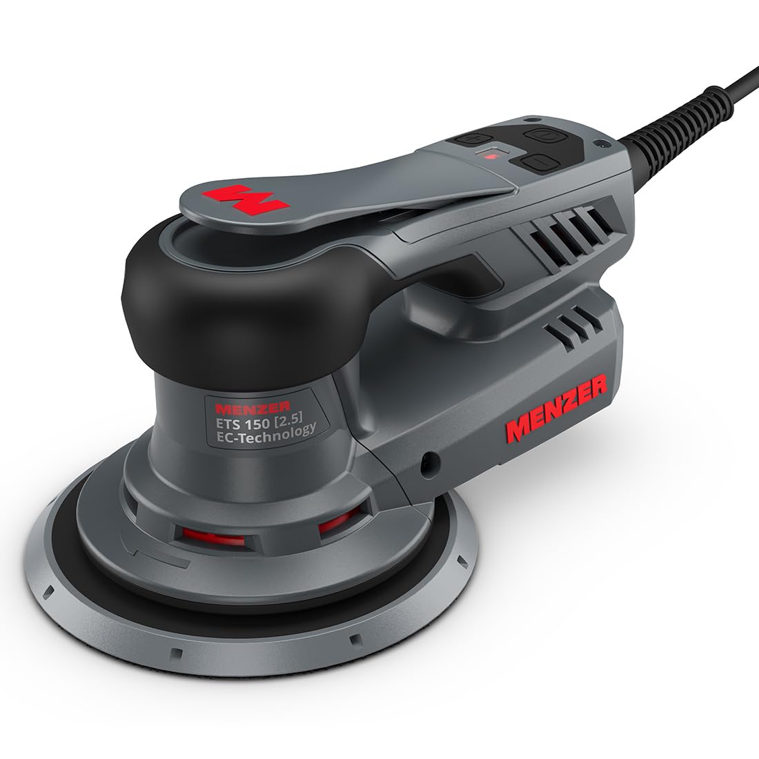 MENZER Lijadora Excéntrica ETS 150 2.5 (Trabajos de Lijado y Pulido Finos) con systainer³, 3 Platos Lijadores, Protector para el Plato Lijador, Interface Pad, Discos Abrasivos