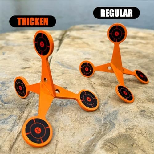 Spinning Shooting Target Thickened Flip Roller, 10 Sheets of Splash Target Paper, Metal Reactive Flip Reset Targets, Automatically Flips, High Caliber for Outdoor Backyard — view 6