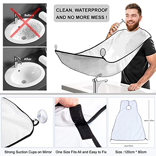 Shaving Kit for Men, Includes Sandalwood Shaving Cream, Mens After Shave Balm, Pre-Shave Oil,Shaving Brush and Bowl, Beard Bib, Aftershave Gift Set for Men Boyfriend Stocking Fillers - Image 7