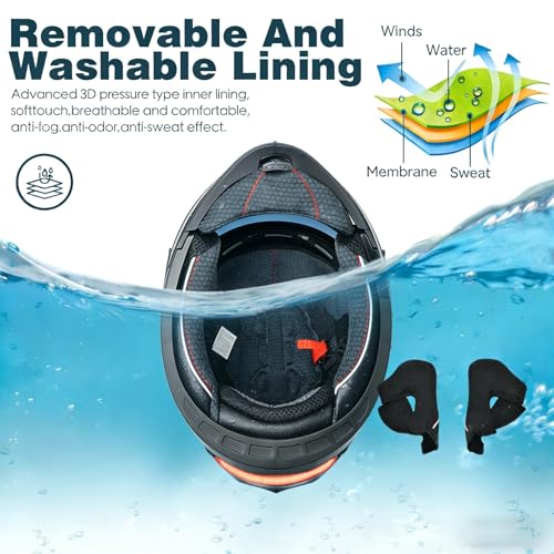 Casco modular con Bluetooth y luz LED trasera integrada para máxima seguridad nocturna 4