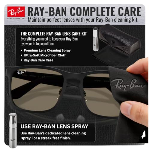 Image of Ray-Ban RB4264 CHROMANCE POLARIZED Square Shape Sunglasses for Men with Official Eyewear Kit