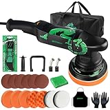 BATOCA T1 ポリッシャー ダブルアクション 電動 車 15mm ランダムオービタル式 コード式 研磨機 【100V 六段変速・1000-3800RPM 】700 W強力モータ 125mm 車磨き ヘッドライト バイク用 傷消しツール カーケア ツール 収納バック付 日本語説明書