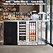 BODEGA 24 Inch Wine and Beverage Refrigerator, Dual Zone Wine and Bar Beverage Cooler, Commercial Black Bar Cooler With 2 Glass Doors, Bar Fridge Hold 19 Bottles and 57 Cans,Built-In or Freestanding.