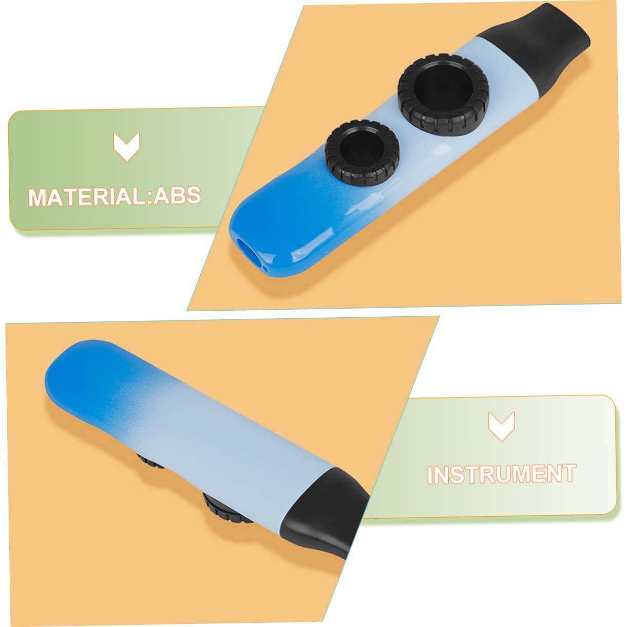SUPVOX 3 Set Doppio Dimo ​​kazoo Giocattolo Per Ragazze Strumenti Kazoo Compagno Di Chitarra Domestici Portatile Adulti Addominali Bambino Strumento Musica