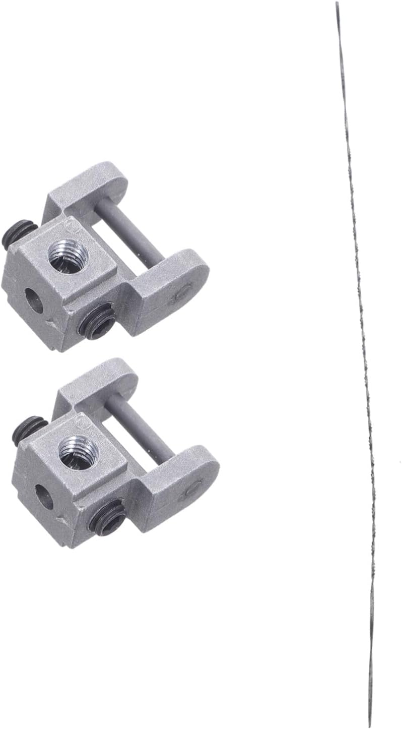 Scroll Saw Blade Clamp Holder Kit, Metal Pair for Stable Clamping | Ergonomic Handle, Wear Resistant Construction, Woodworking and Metalworking Use, Replacement Parts for Precision Model Making