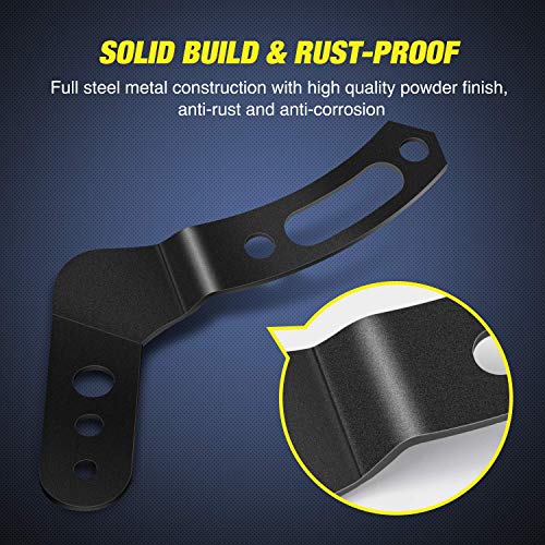 Image of Nilight - 90039B 30-32 Inch Upper LED Light Bar Roof Mount Brackets for UTV POLARIS RZR 900 1000 800, 2 Years Warranty, Black, 2PCS
