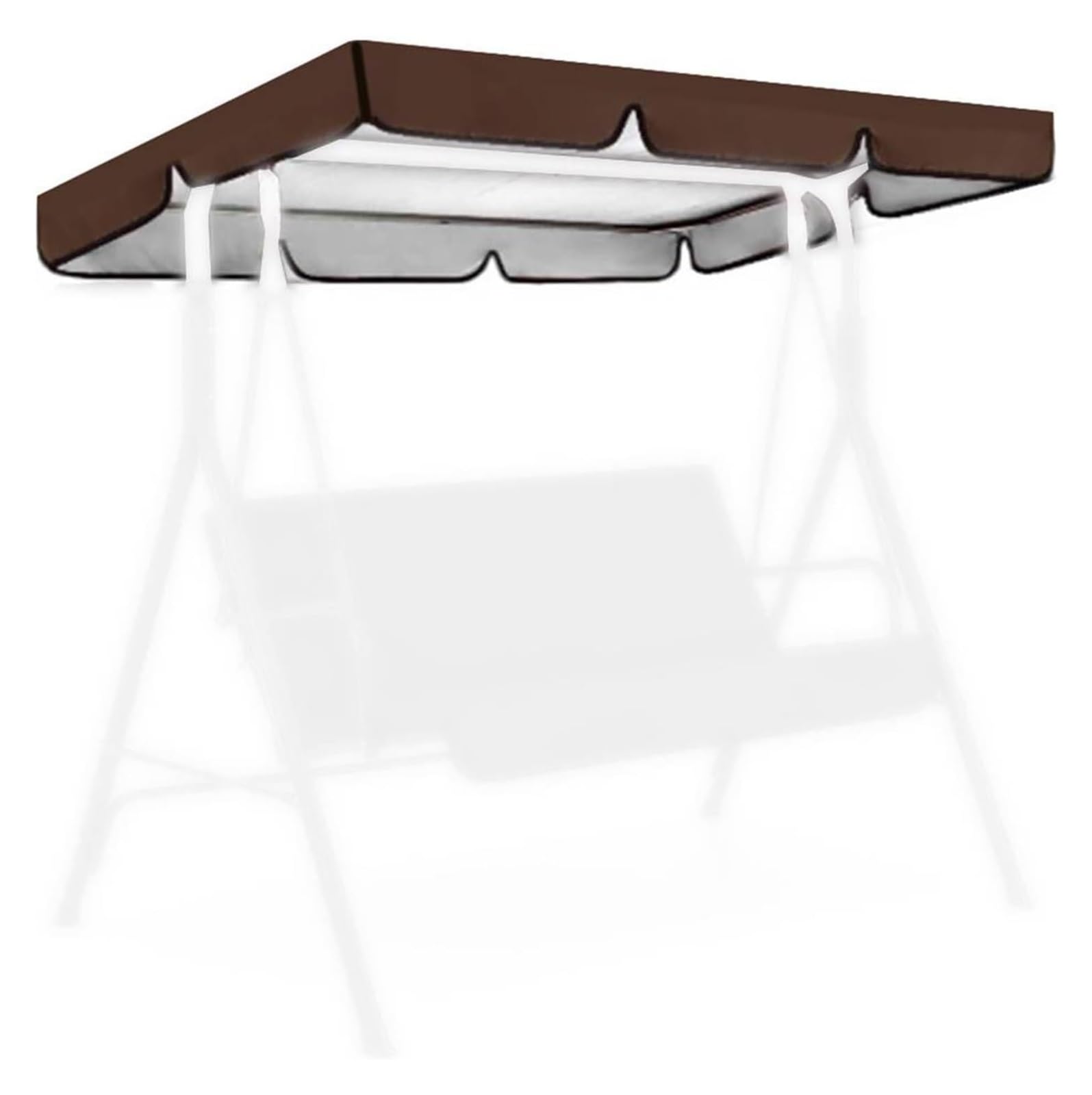 Qcknkmgg Brown Replacement Canopy For Outdoor Swing, Swing Chair Canopy Replacement Outdoor Multicolor