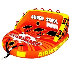 Super Sofa Towable Tubes for Boating 1-3 Person,Tubes for Boats,Inflatable Pull Boats/Boat Tube/Water Tube,Front&Back Tow Points with Heavy-Duty Thick Nylon Cover for Water Sports
