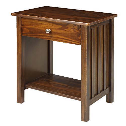 Vanderbilt Nightstand with USB Port-Warm Brown