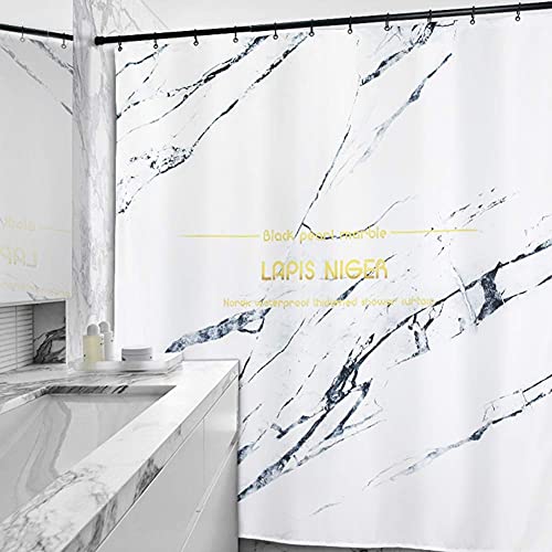Rideau de douche en tissu polyester imperméable contre les moisissures