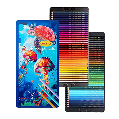 Amazon | Cyper Top 72色鉛筆オイルベースセット プロの描画鉛筆