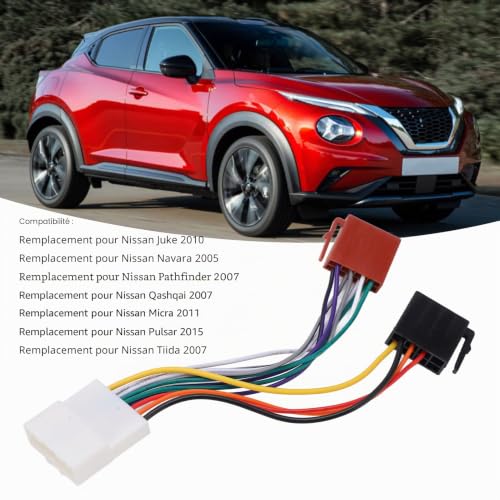 Keenso Câble Adaptateur Stéréo Voiture, Faisceau ISO Universel pour Autoradio, Connexion Haute Performance, Installation Facile, Compatible avec La Plupart des Véhicules – vue 6