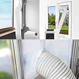 wäschetrockner ablufttrockner ❄【Lieferumfang】1 x 400cm Universal-Fensterdichtung + Eine Rolle von 800cm Klettverschluss. SanGlory mobile Klimaanlage Fensterabdichtung trägt dazu bei, den Energieverbrauch zu senken und den Kohlendioxidausstoß zu verringern.