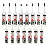 Isolbau Bitumen-Dichtkleber - Klebstoff & Dichtmasse für Montage & Reparatur von Bitumen-Schindeln - Schwarz, 15 x 310 ml