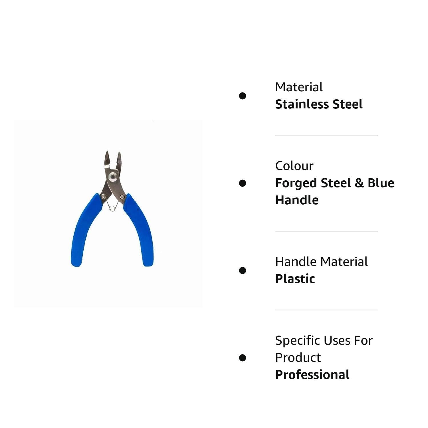 StainlessSteel Mini Diagonal Nipper Wire Cutter Plier 4" Multipurpose for Wire Cable Cutting,Jewellery Making&Repair,Electronic,WatchMaking,HobbyCraftsDIY(Pack of 1)(Yamato) — Amazon image 4