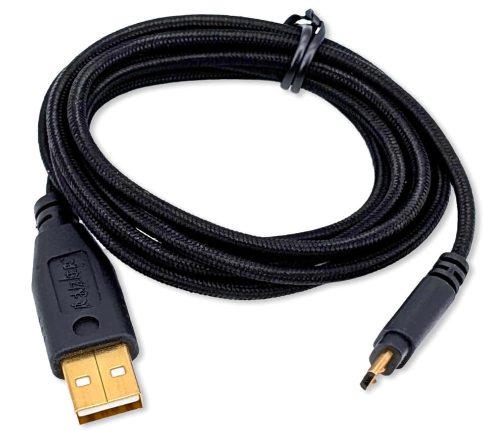 Image of LZYDD 200cm USB Charging Micro Port Cable for Gaming Headsets: Razer BlackShark V2 Pro, Nari Ultimate, Thresher, Logitech G935 /G933S /G633 /G533