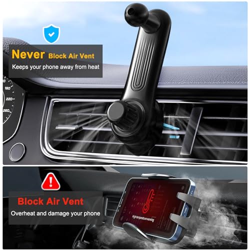 JCTRIWAY Car Vent Clip for Car Mount [Never Blocking] Universal Car Phone Holder Mount Vent Clip Replacement, 17mm Ball Joint Air Vent Clip for Car Fits Most Car Phone Holder and Wireless Car Charger - Thumbnail 3