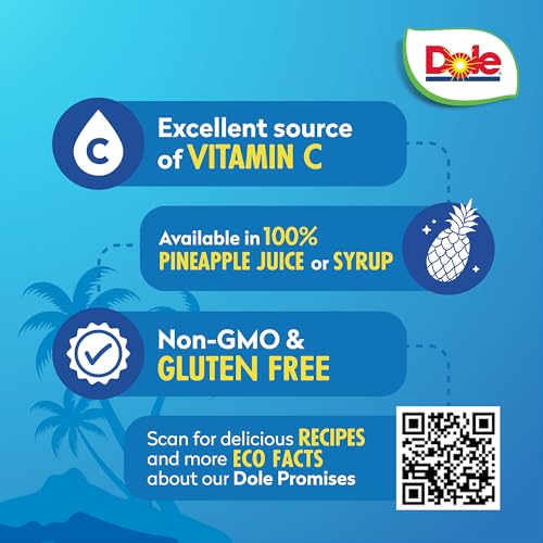 Dole Pineapple Chunks in Heavy Syrup - Dole Canned Fruit - Rich Source of Vitamin C - 20 oz Can - 12 Pack