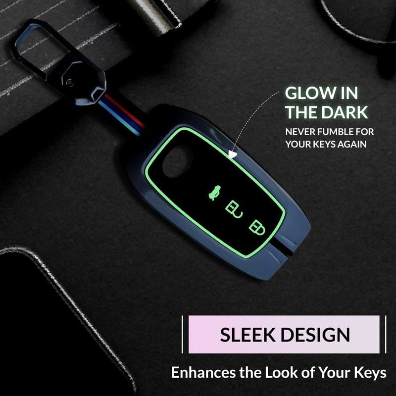 Image of NEODRIFT 'KeyShield' Car Key Cover for Toyota Innova Hycross (Shape 1, 03 Buttons) (Durable, Stylish, and 360 Protection)