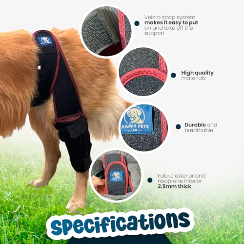 Image of Dog Knee Brace Adjustable Front Hind Leg Brace for Cruciate Ligament Injury, Luxating Patella, Torn ACL