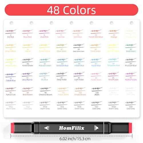 HomFilix 48-Color Alcohol Markers for Artists - $14.99 - Image 2