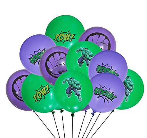 24 Pcs Hulk Themed Party Balloons Latex Balloons,12" Size Hulk Party Balloons Decorations, A Total of 4 Styles of Hulk Balloons, Suitable for Hulk Theme Party Supplies,Birthday Decorations.