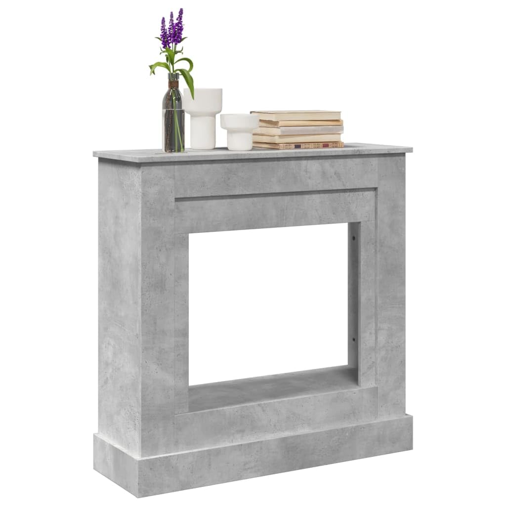 vidaXL Cornice per Camino Grigio Cemento 90x30x90 cm in Truciolato