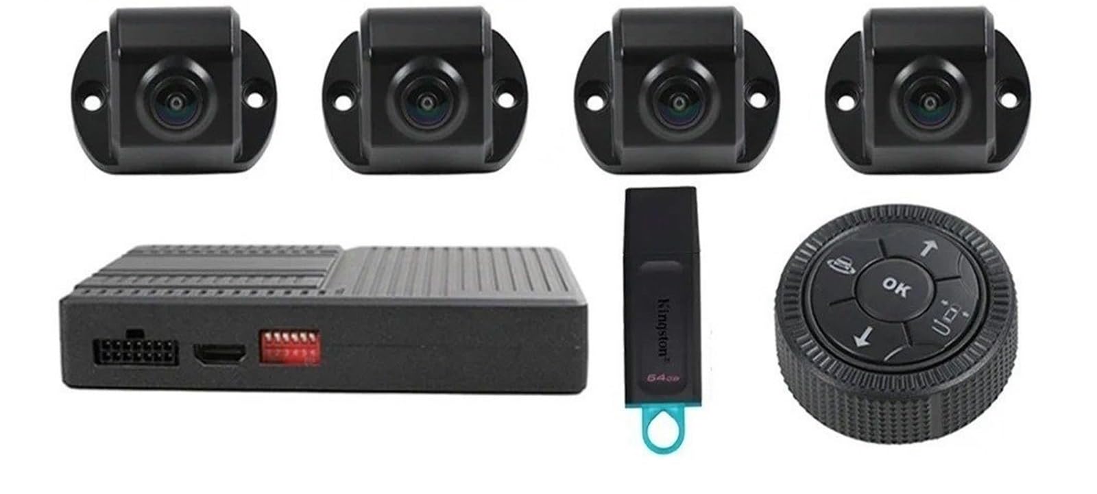 Samochodowa kamera cofania do kampera turystycznego, samochodu kempingowego AI 360, panoramiczna kamera 3D, system samochodowy AHD 1080P z inteligentnym rozpoznawaniem sztucznej inteligencji kamera