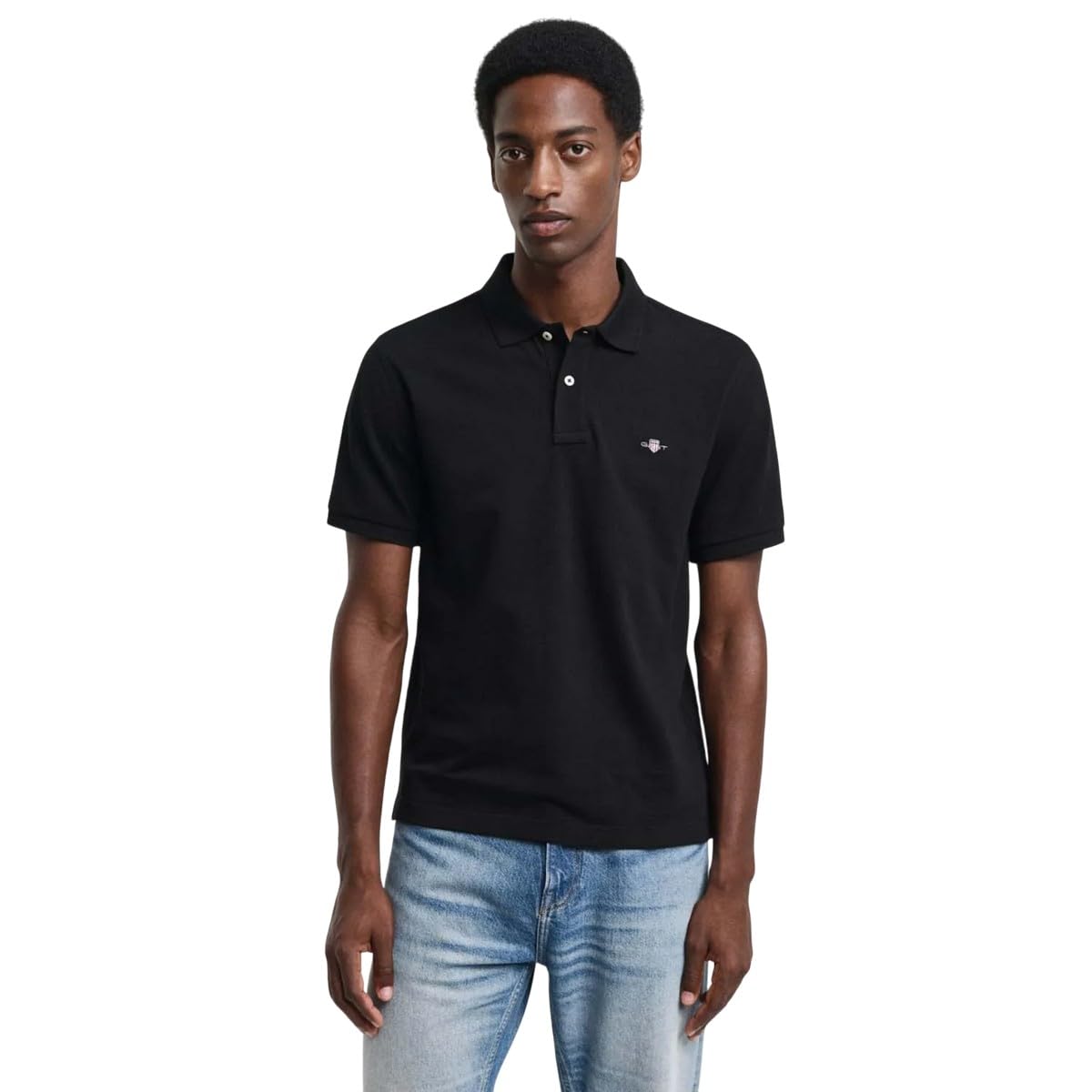GANT REG EMB Archive Shield Polo Shirt, Black, XXL