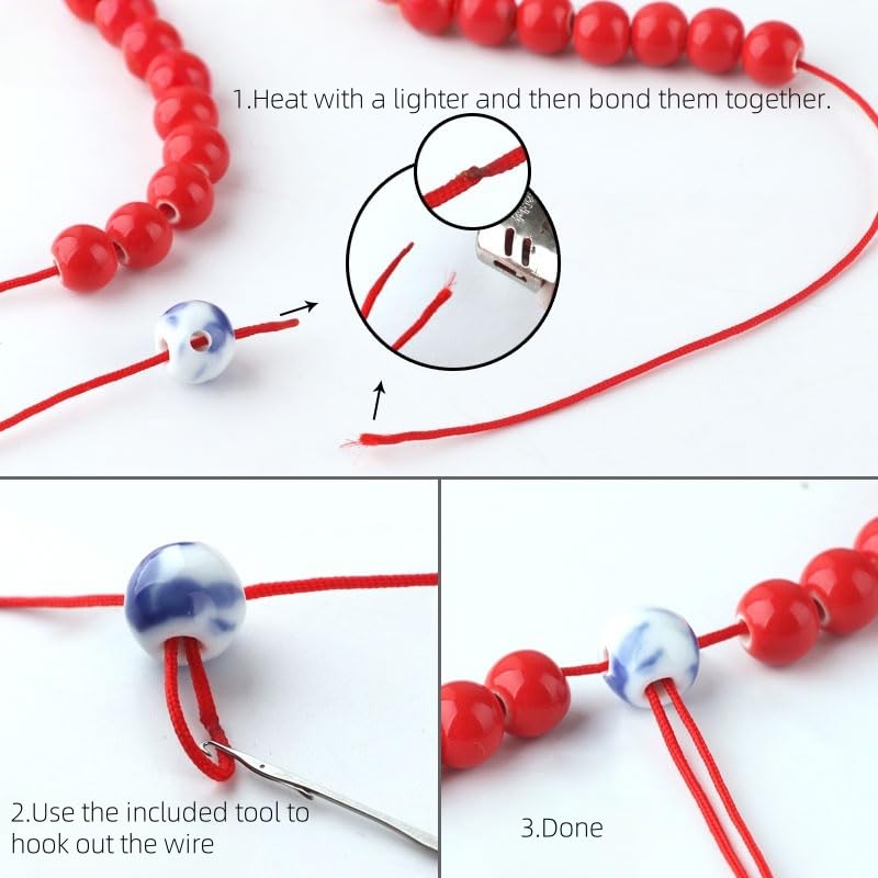 Collier graines étoiles 108 perles forme tonneau avec kit DIY complet - 6