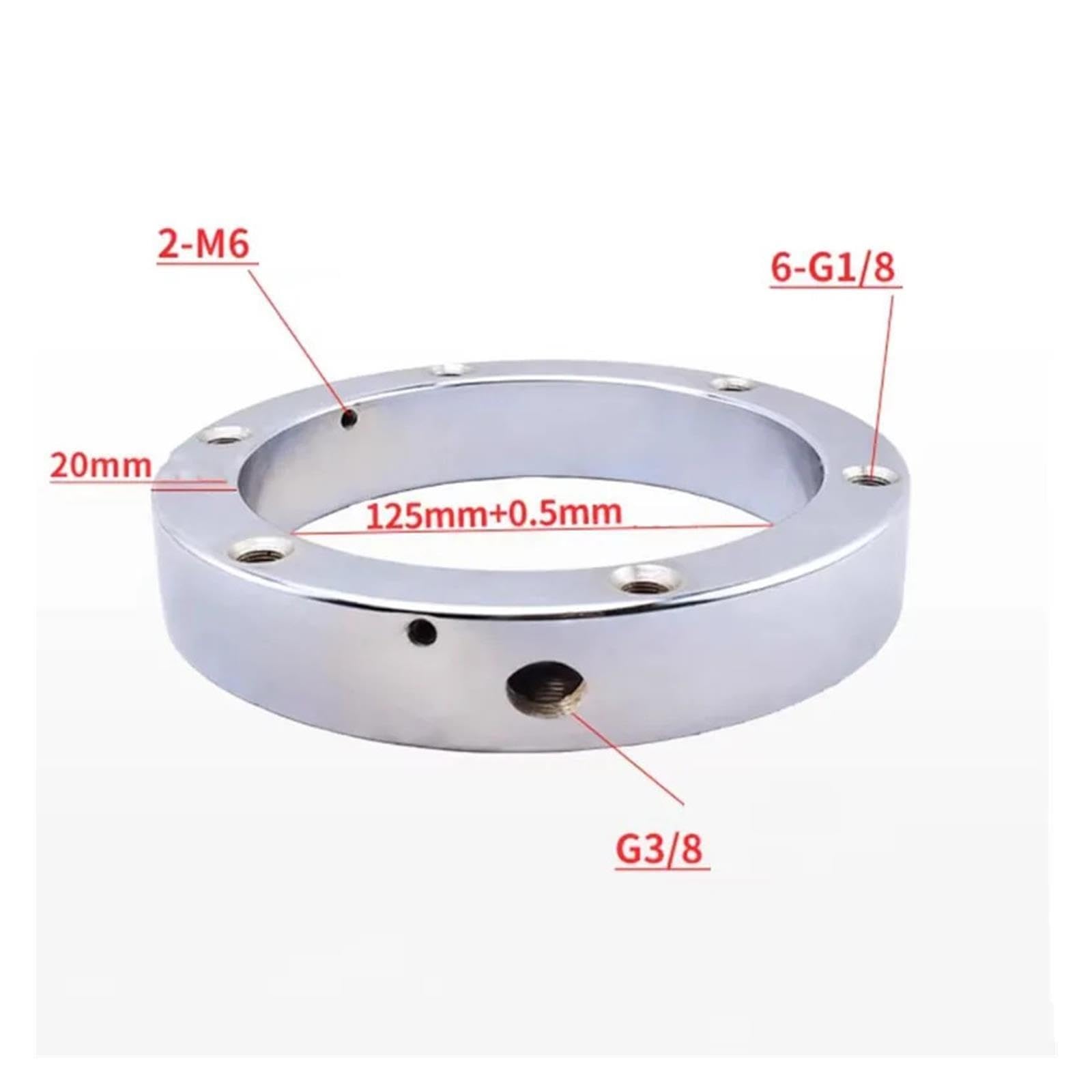 Anillo de pulverización de agua CNC, 125mm, 6 boquillas, anillo de enfriamiento de Metal para fresadora de grabado de piedra Eficiencia