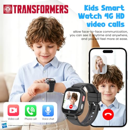 Smart Watch for Kids, 4G Kids Smartwatch with GPS Tracker Calling (Black) - image 2
