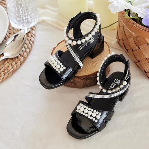 IWIHMIV Girls Slides Sandals Girls Sandals Open Toe Breathable Fashion Summer Thick Low Heel Sandals with Rubber Sole4