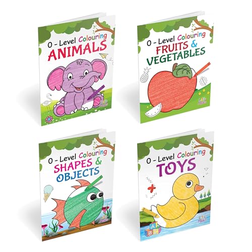 Image of Zero Level Colouring Books (Animals, Fruits-Vegetables, Shapes-Objects, Toys)