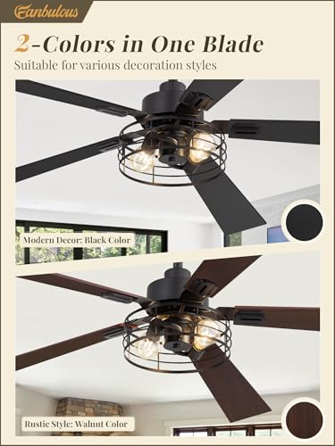 Image of Fanbulous 60 Inch Farmhouse Rustic Ceiling Fan with Light & Remote