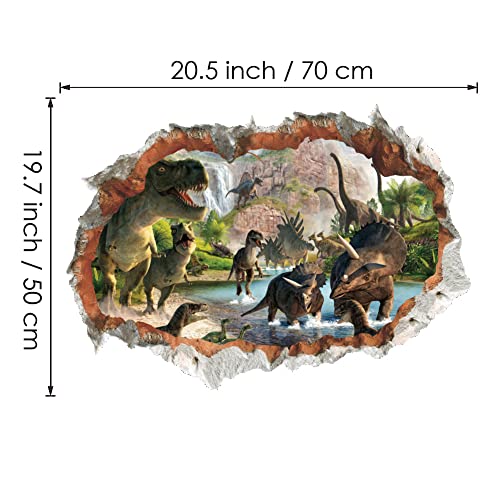 Vinilo decorativo 3D dinosaurios adhesivo rojo miniatura 6