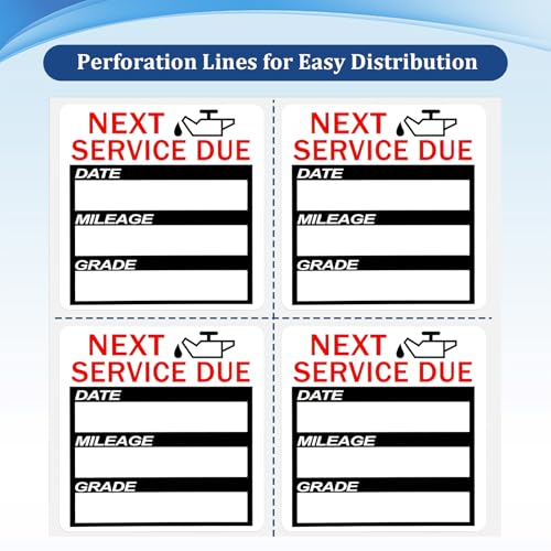 Image of Hpmjz 120 Pcs Oil Change Stickers Service Reminder Labels Oil Change Reminder Sticker for Windshield No Residue Clear Next Service Due Maintenance Service Label for Car Auto Vehicle Window 2x2 Inch