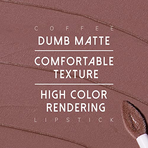 KYDA 5 Colors Matte Lipstick Set, Dark Colors Velvet Lipstick Lip Gloss, Matte Coffee Colors Lip Combo Lip Collection for Women Lips Tint