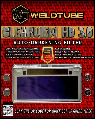 Lente para soldar WELDTUBE ClearView HD Auto-Oscurecimiento