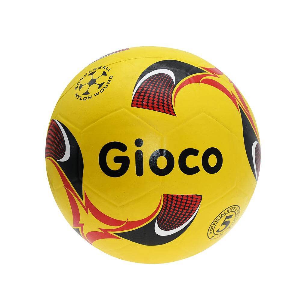 Gioco Unisex-Youth Moulded Football, Yellow, 4
