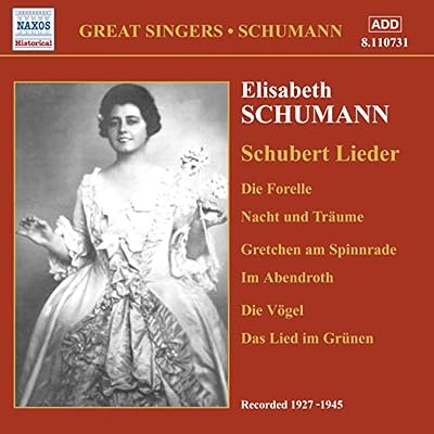 SCHUMANN, Elisabeth: Schubert Lieder