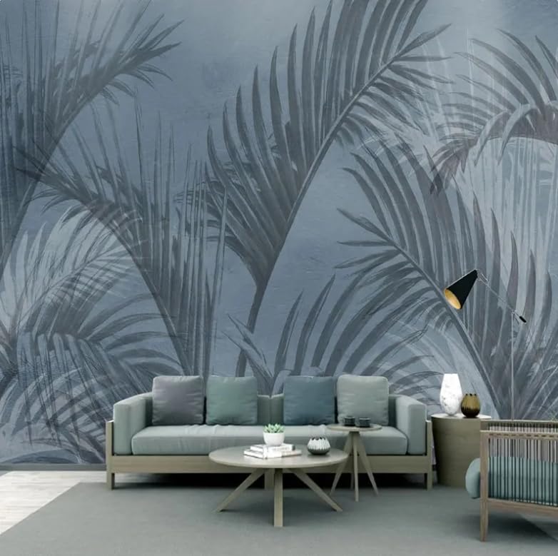 Mural salon design nordique pour habiller un fond de canape moderne