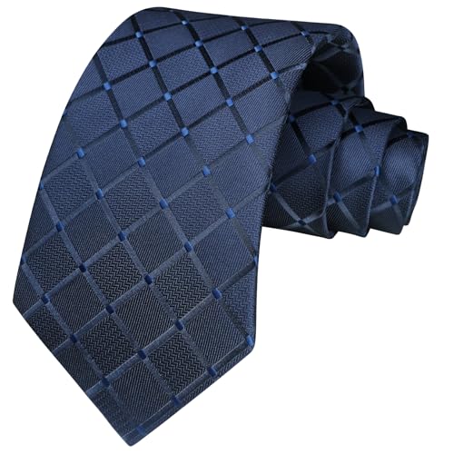 Image of Enlision Ties for Men Solid Color 3.35 inch Formal Business Necktie Classic Satin Mens Wedding Party Ties
