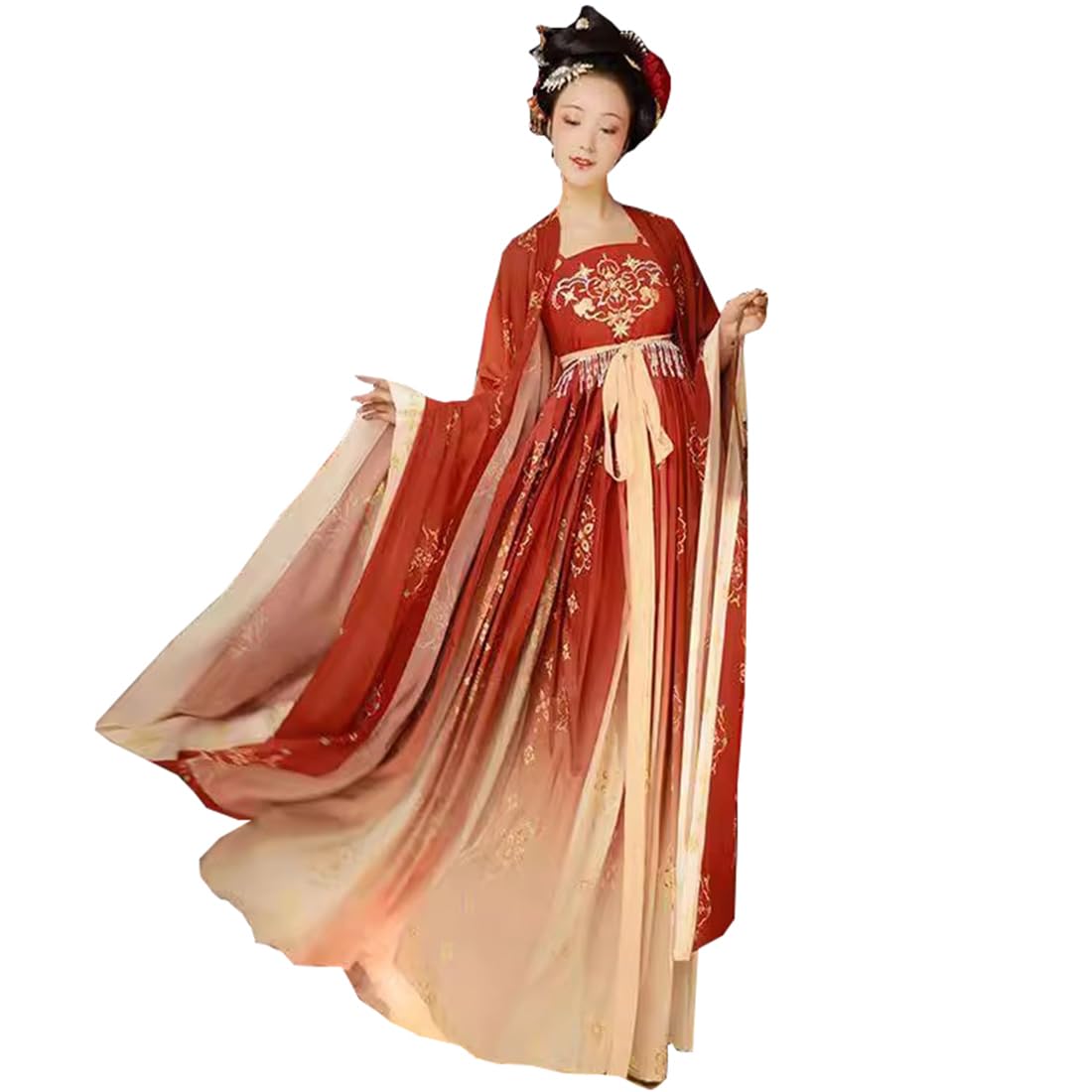 Ez-sofei Women Chinese Traditional Ancient Stage Performance Costume Hanfu Dress