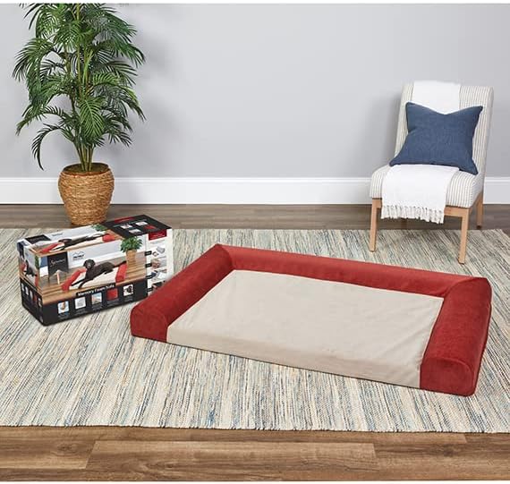 review Midwest Homes for Pets Signature QuietTime® Memory Foam Dog Bed Sofa, Ideal for X-Large Dog Breeds, Russet, Bed Measures 55.71 x 35.04 x 5.91